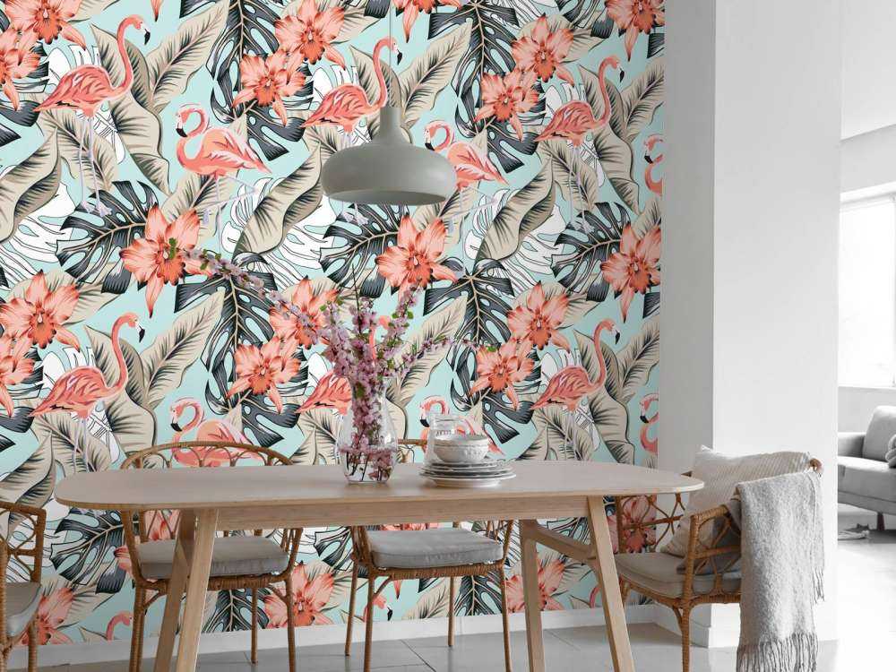 Flamant rose tropical