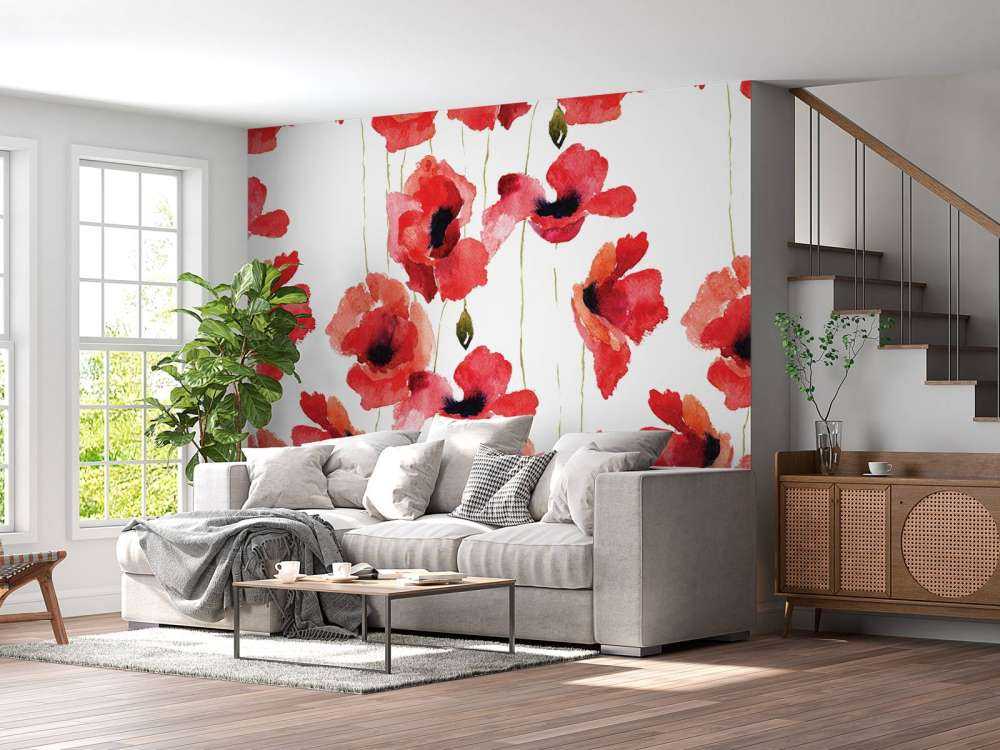Des coquelicots à l'aquarelle