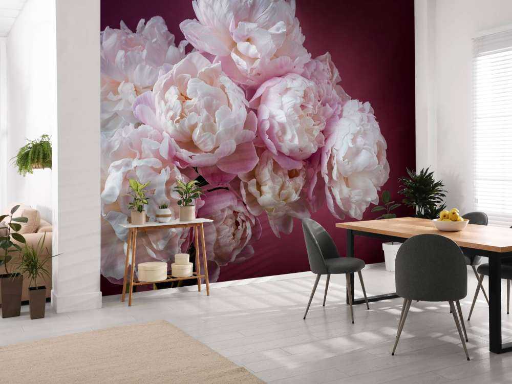 Bouquet de pivoines roses