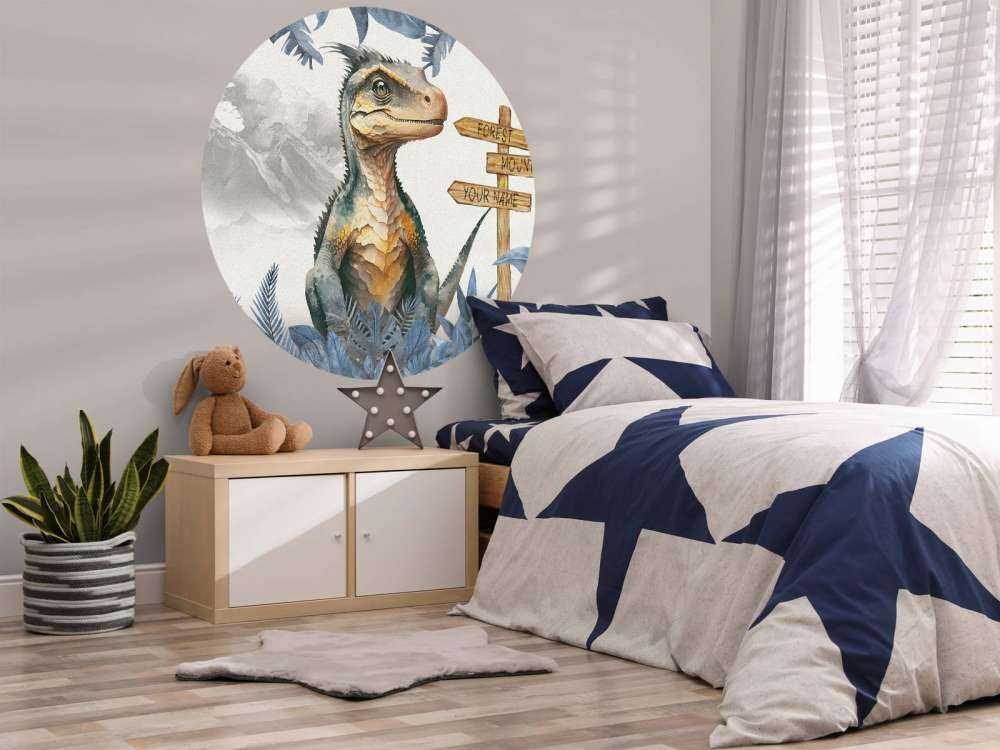 Bébé vélociraptor dans la jungle bleue