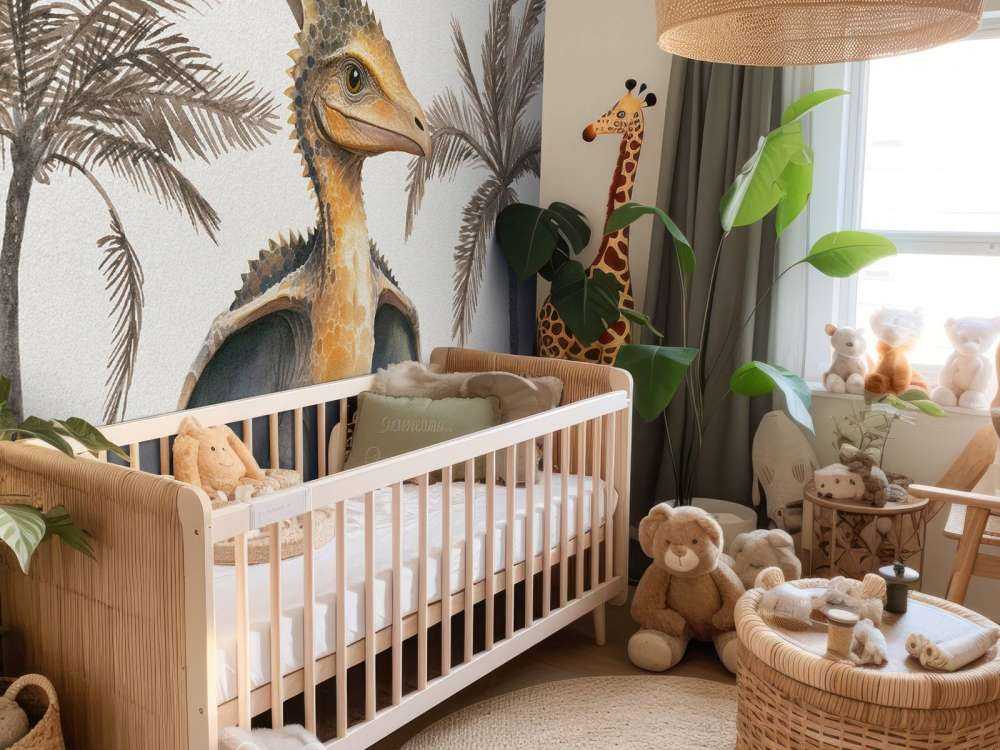 Bébé ptéranodon dans la jungle taupe