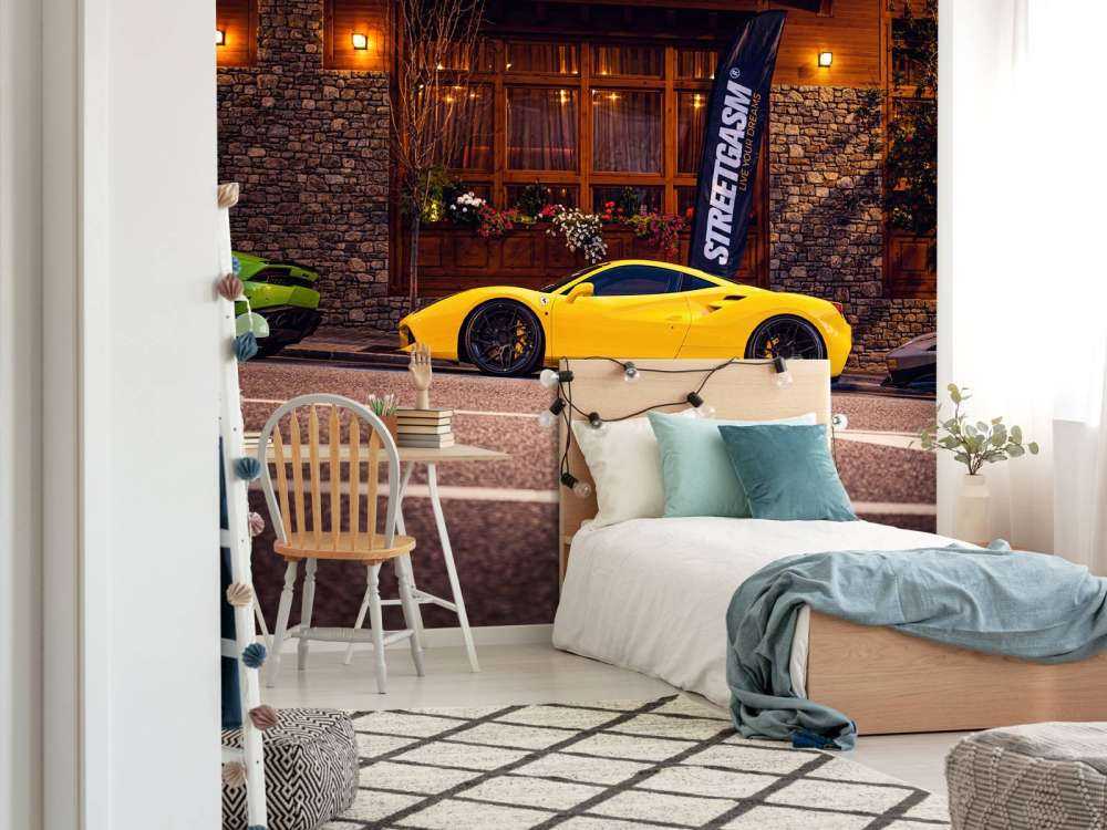 Voitures exclusives au chalet en bois