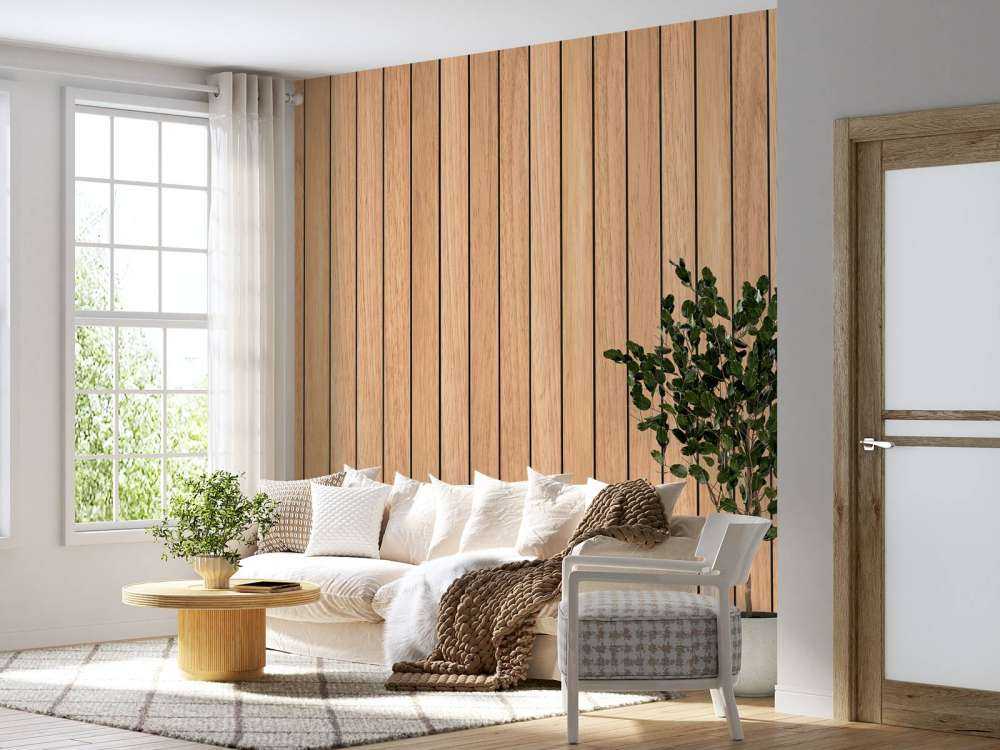 Planches de bois verticales légères