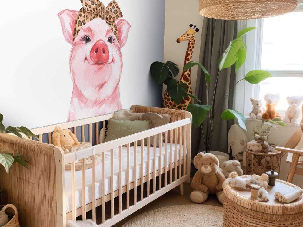 Drôle de petit cochon avec un bandana