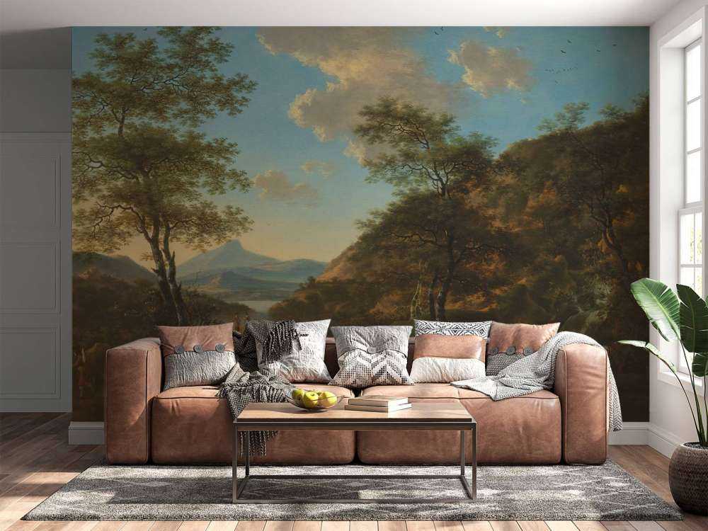 Paysage italien avec artiste