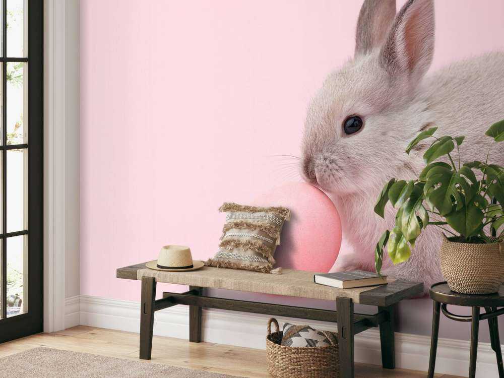 Lapin avec un œuf