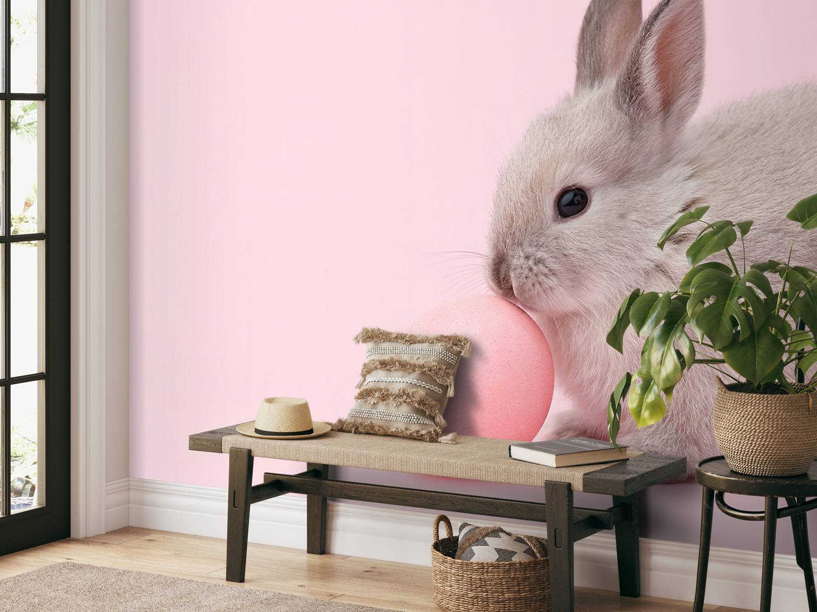 Lapin avec un œuf