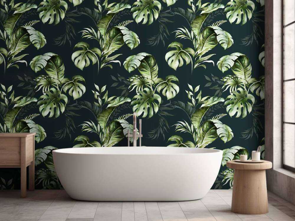 Motif vert avec des feuilles
