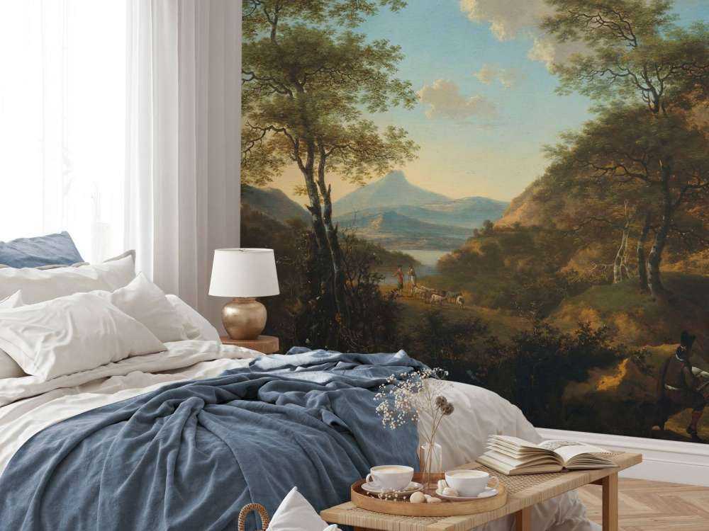 Paysage italien avec artiste