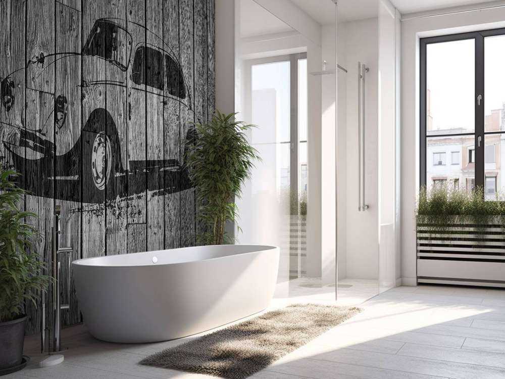 Graffiti Coccinelle sur bois