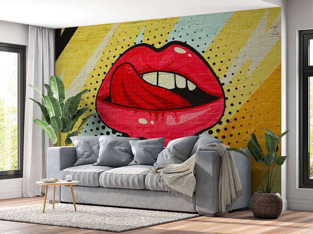 Graffiti d'une bouche