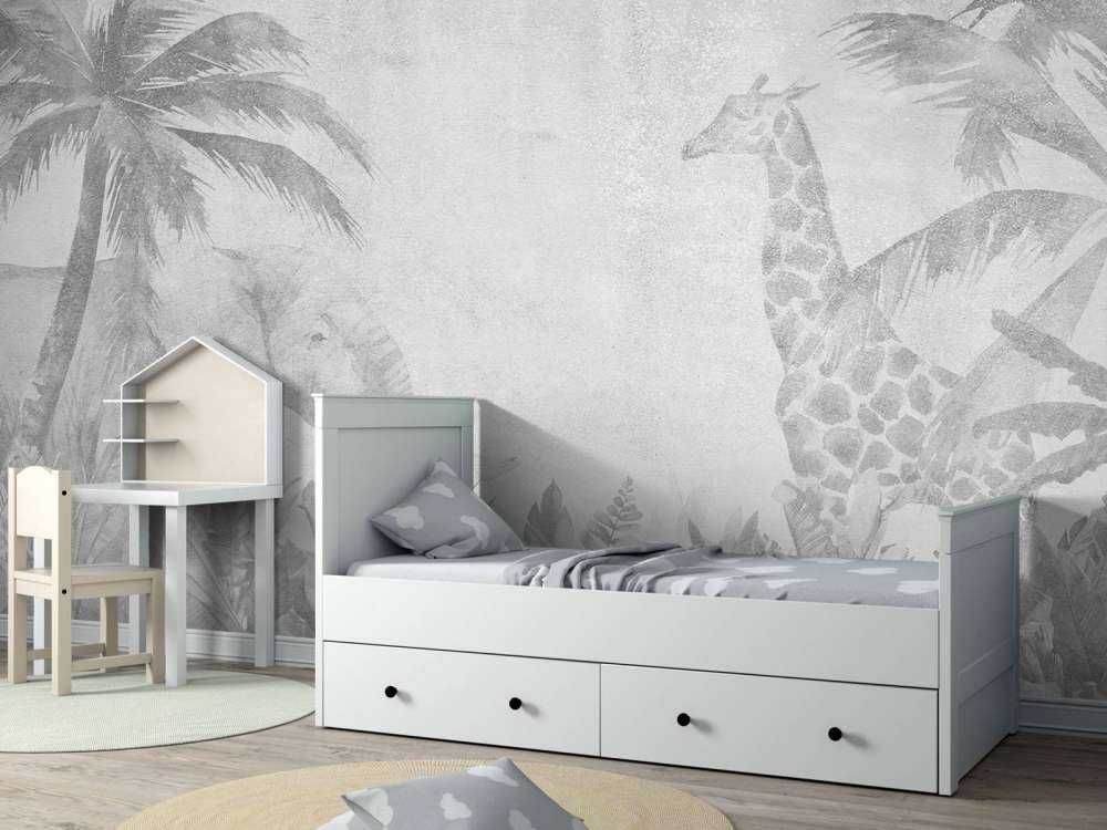 Animaux joyeux de la jungle sur du béton