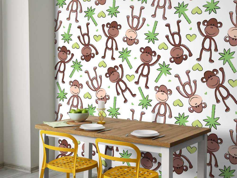 Singes et palmiers