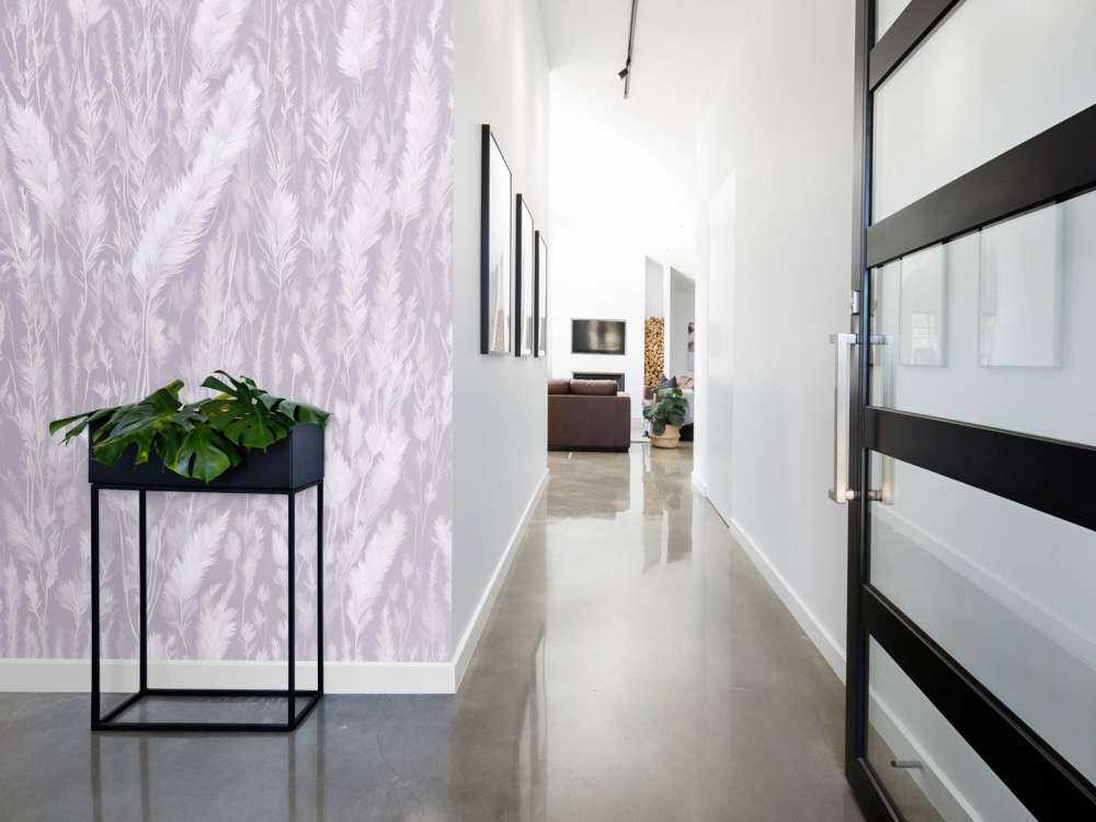 Mur de graminées de champ - violet