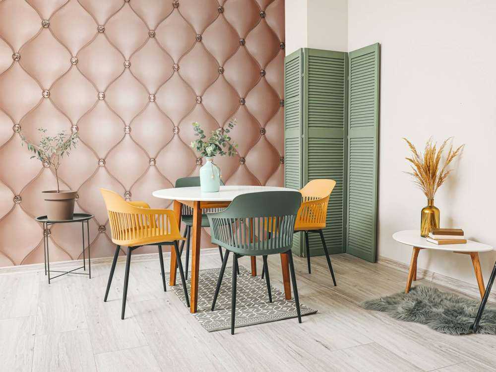 Mur en cuir rose chic