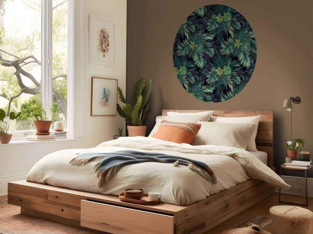 Motif avec belles feuilles vertes
