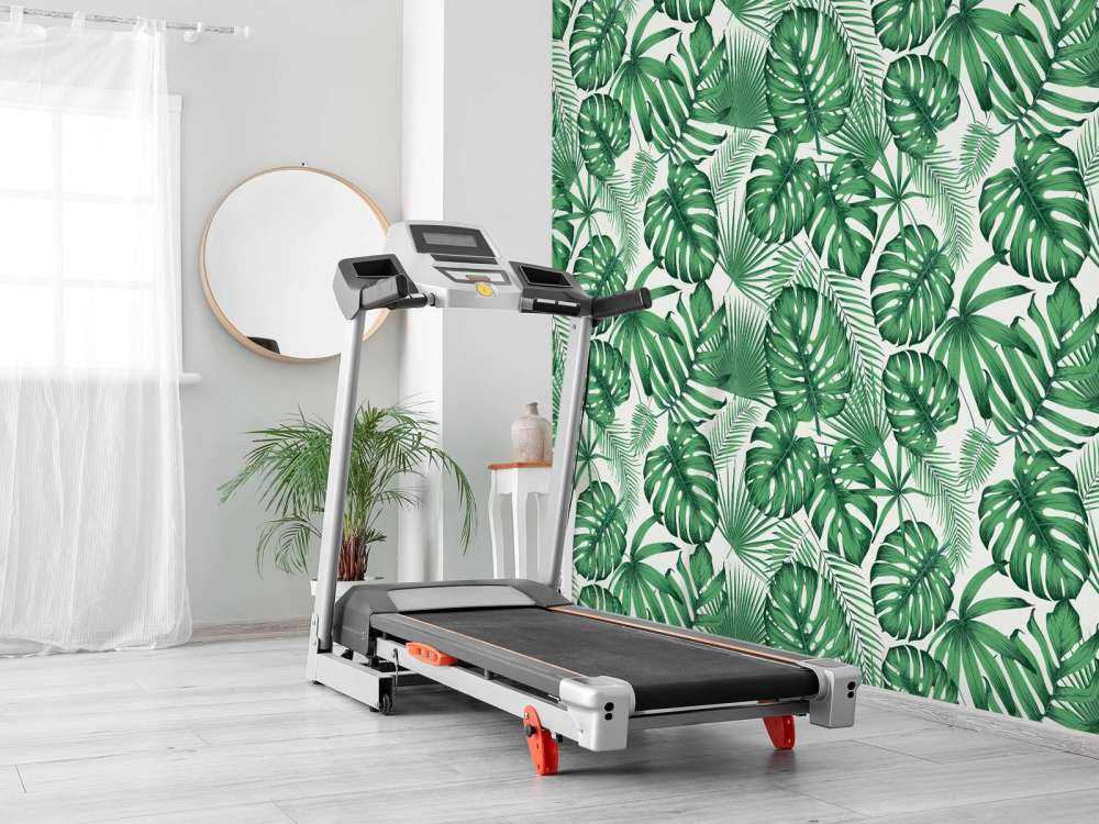 Motif Feuilles tropicales, vertes