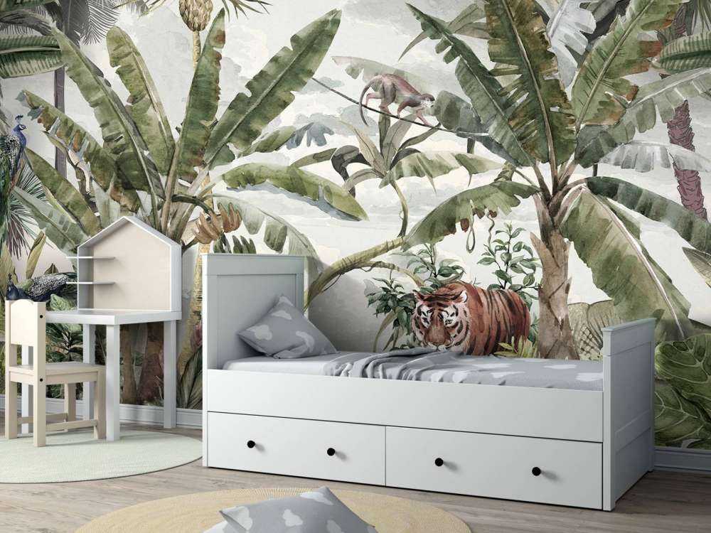 Dessin tropical de forêt tropicale