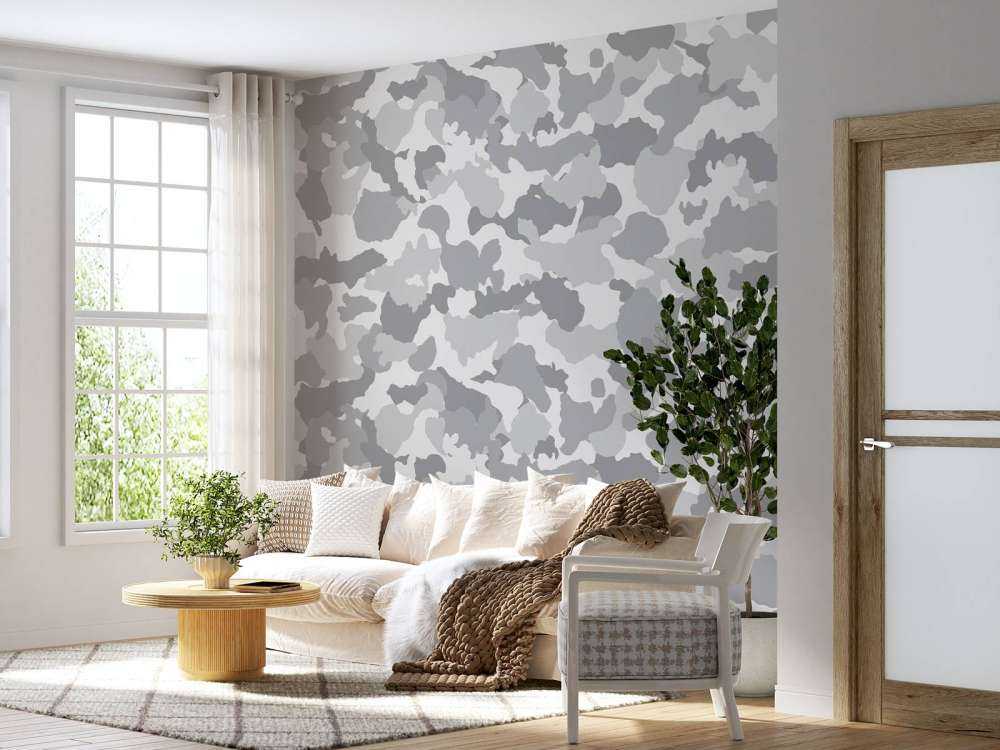 Motif l'armée, gris