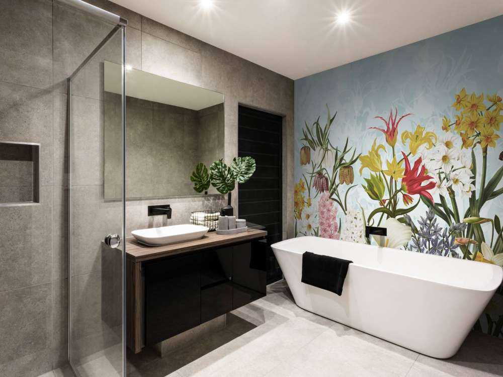 Fleurs de printemps - Douce brise aqua