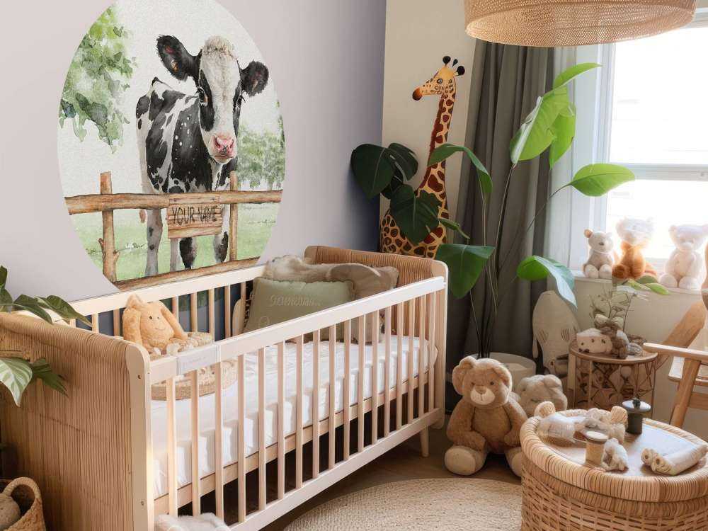 Jeune vache dans un pré