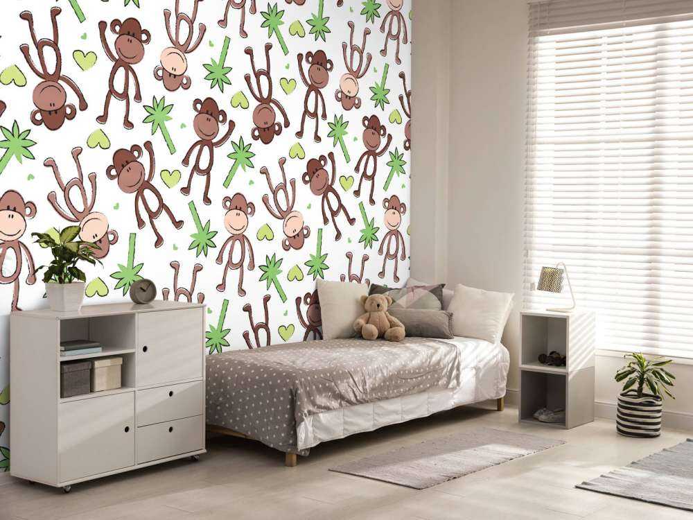 Singes et palmiers