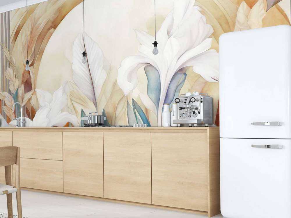 Iris au lever du soleil bleu