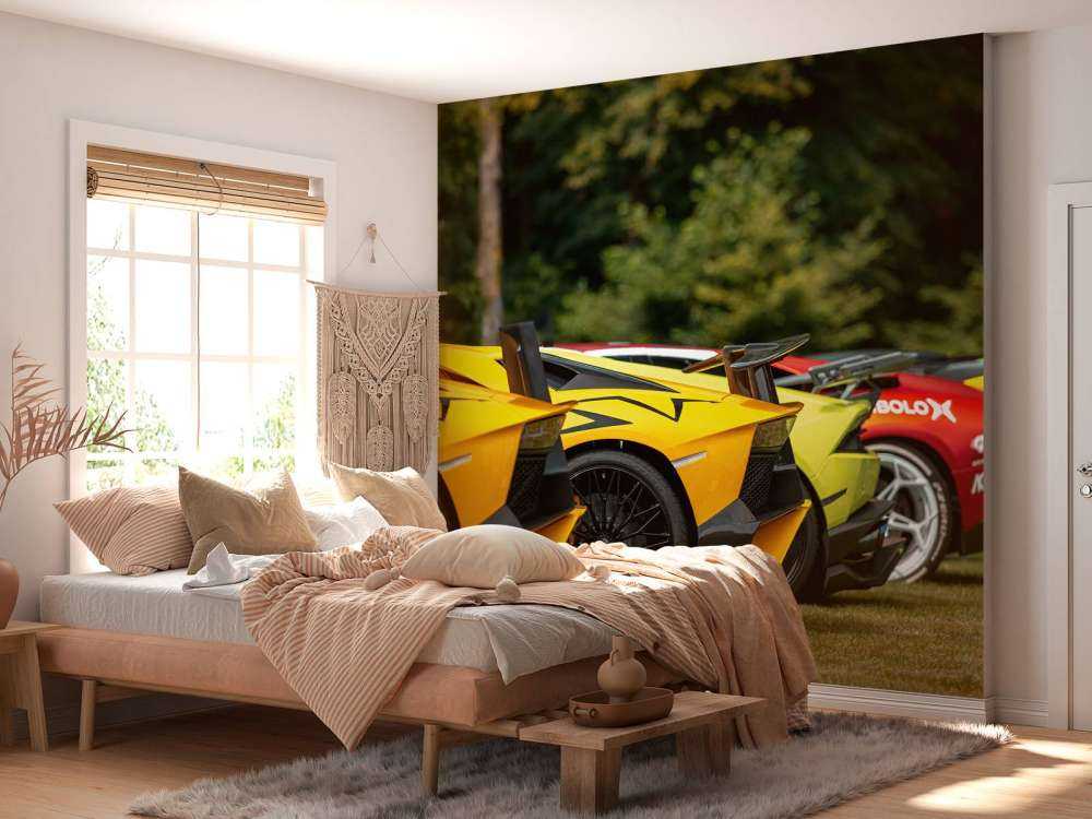 Collection de supercars dans la nature