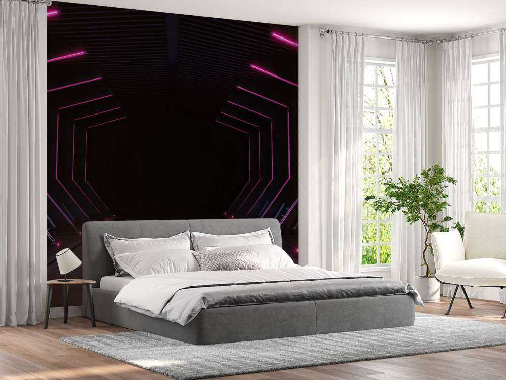 Couloir lumineux en 3D