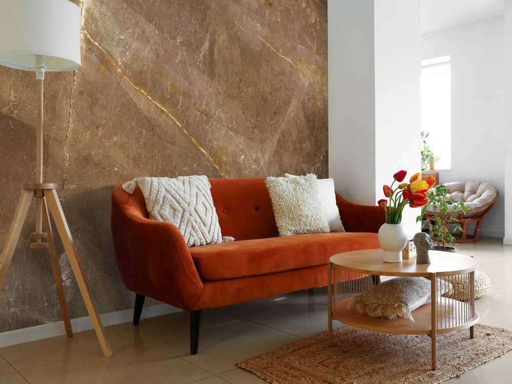 Marbre brun naturel