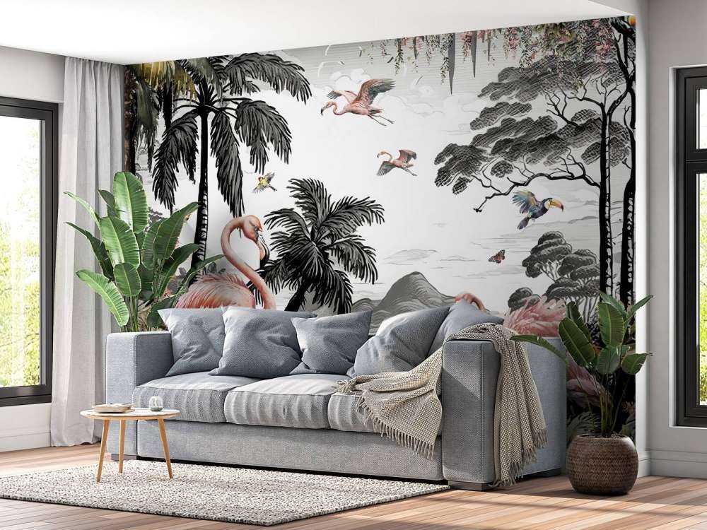 Splendeur d'Oiseaux Exotiques Jungle