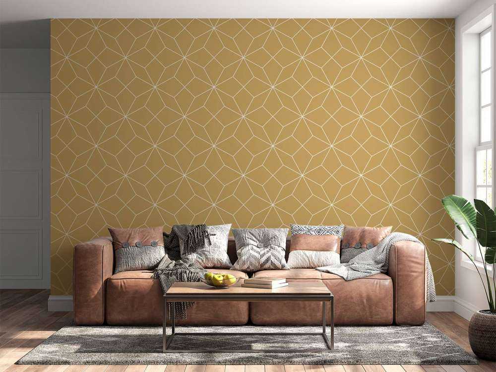 Motif Lignes abstraites, blanc