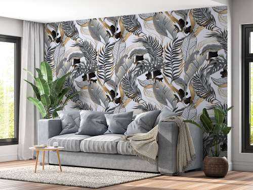 Motif Feuilles, or