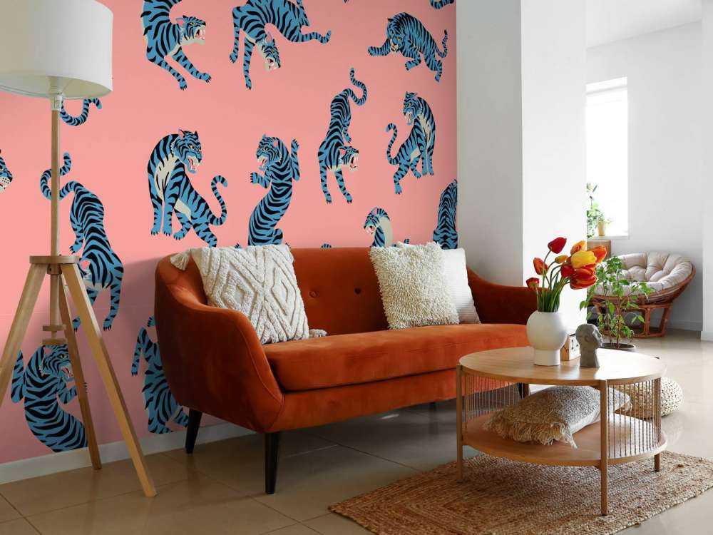 Motif Tigres bleus