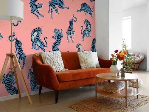 Motif Tigres bleus