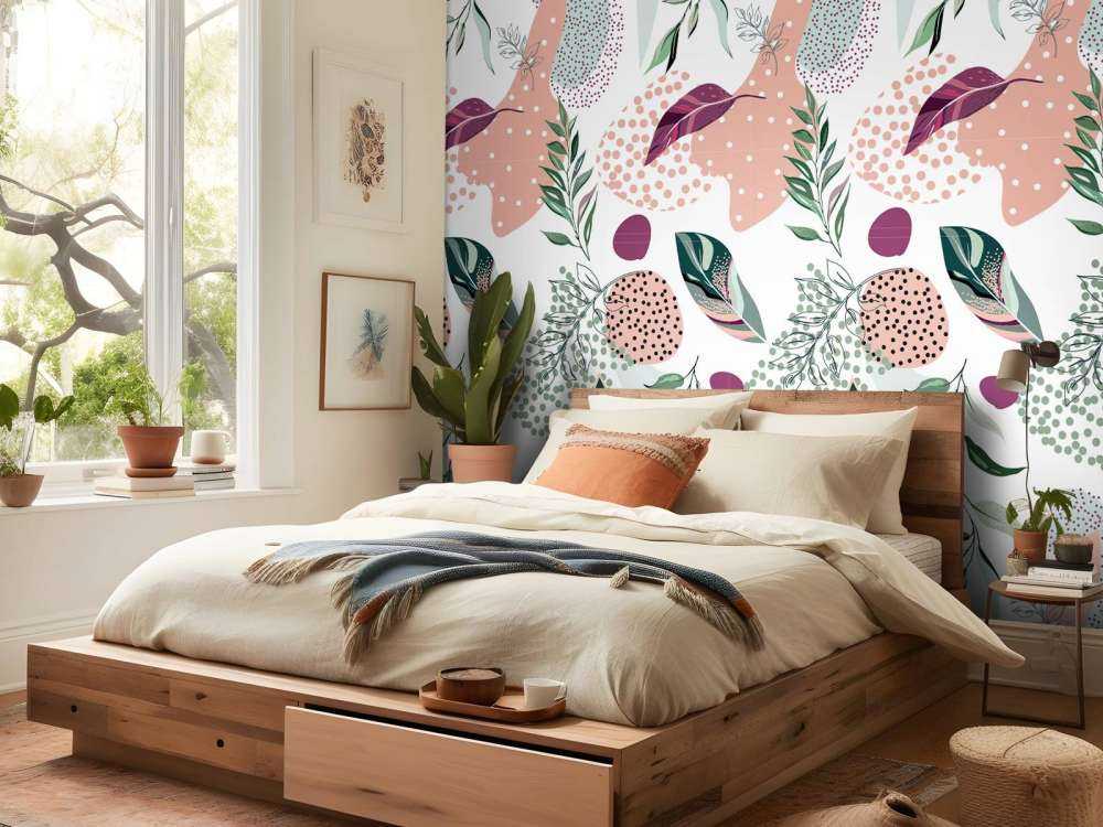 Motif Fleurs et brindilles
