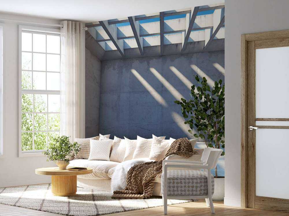Espace vide avec toit ouvert