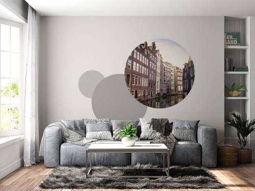 Les maisons d'Amsterdam sur le canal