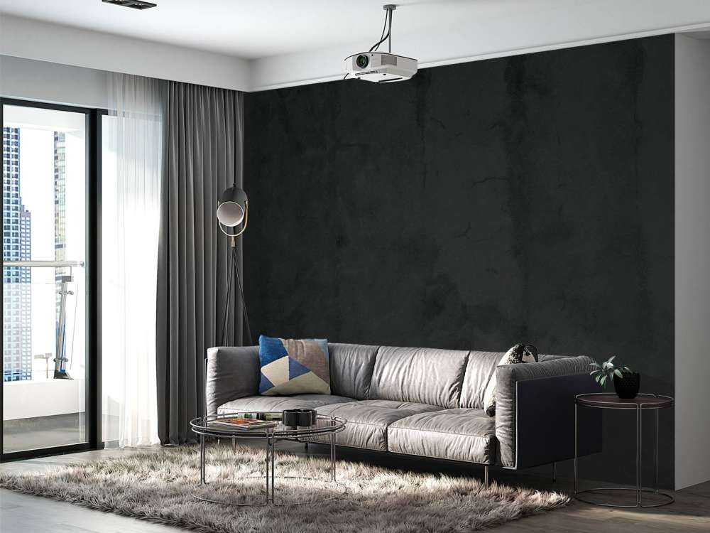 Béton gris noir