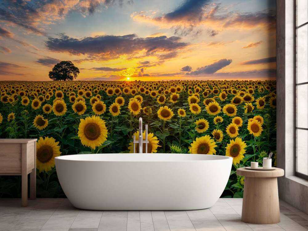 Un champ de tournesols