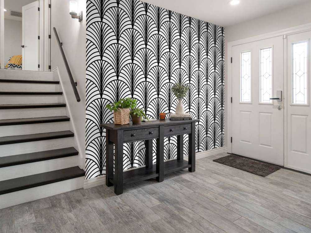 Palmette noir et blanc