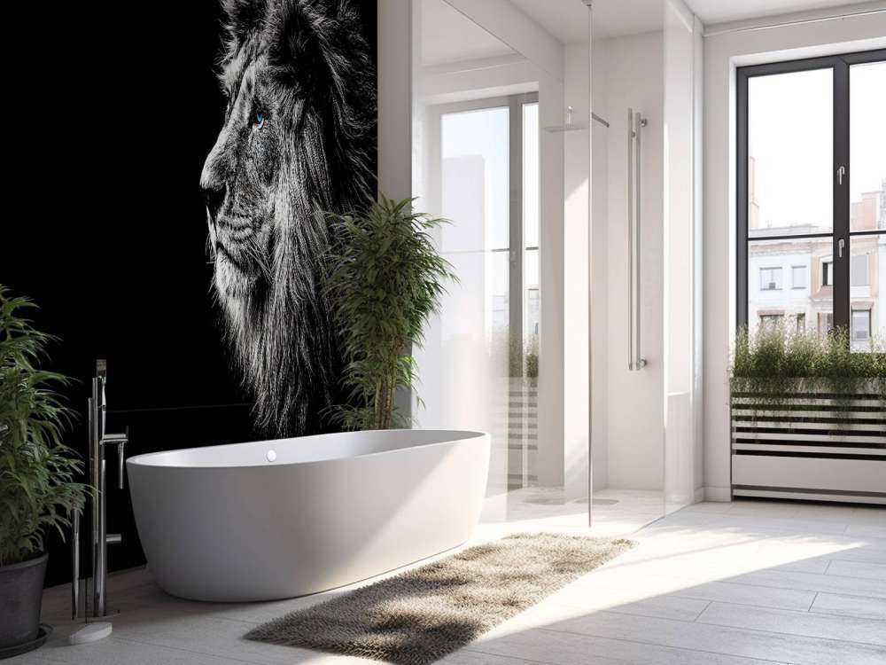 Lion aux yeux bleus