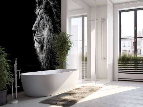 Lion aux yeux bleus