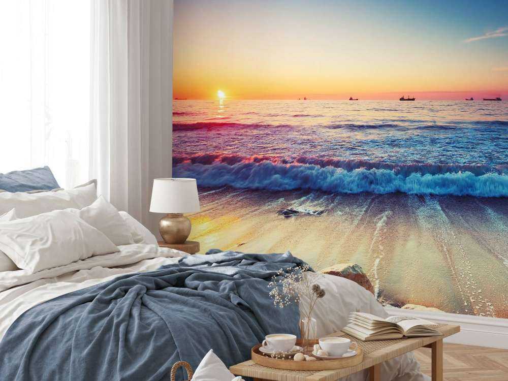 Coucher de soleil sur la mer