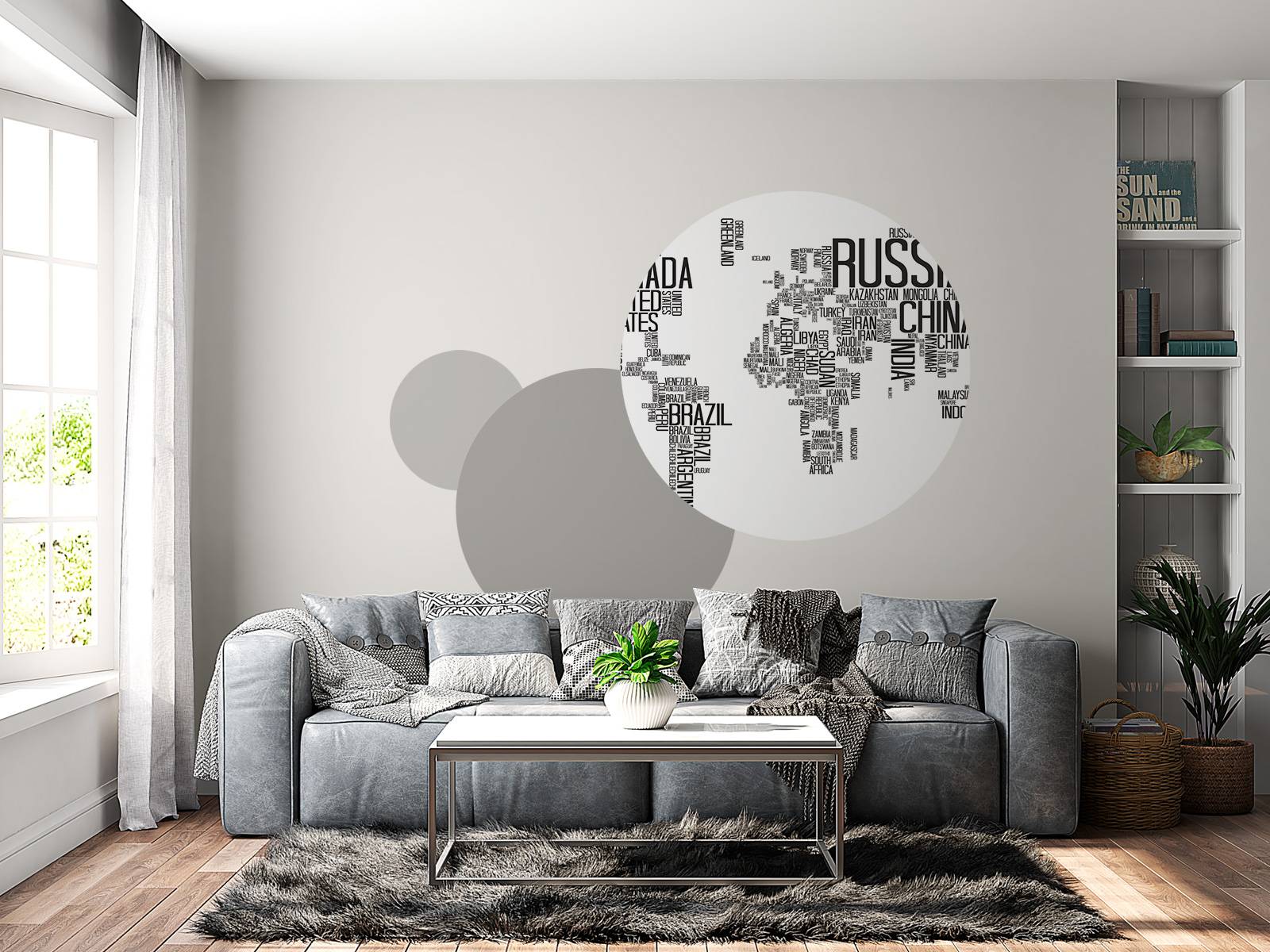 Carte du monde typographique