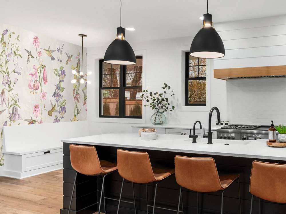 Fleurs de pré et de jardin taupe