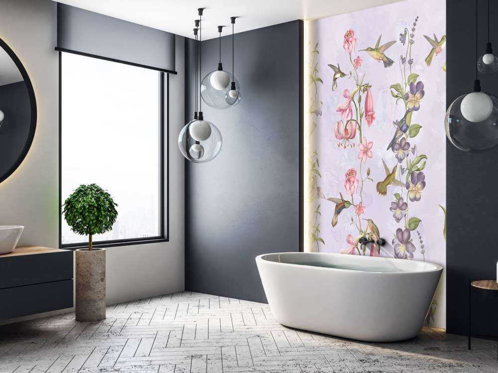 Weadow et Fleurs de Jardin Violet