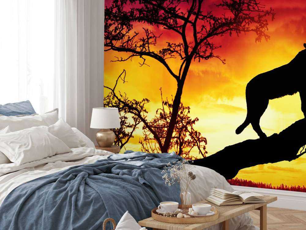 Guépard sur un arbre