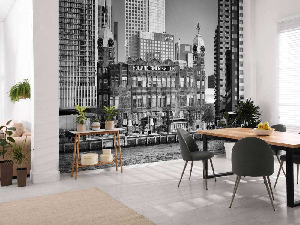 Hôtel New York Rotterdam en noir et blanc