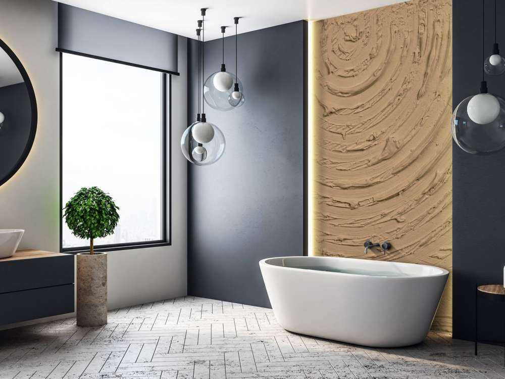 Formes et lignes courbes en brun doré